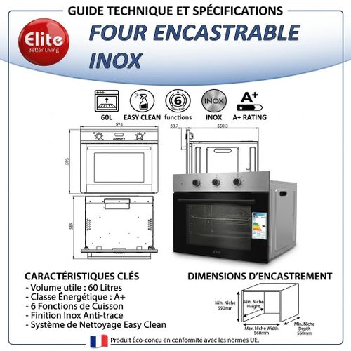 product_image_name-Elite-Four multifonction encastrable  - Ventilateur - Inox - double vitrage -1
