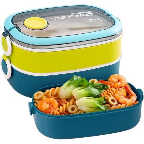 product_image_name-Generic-Lunch Box Isotherme Bleu & Jaune Double Compartiment-6
