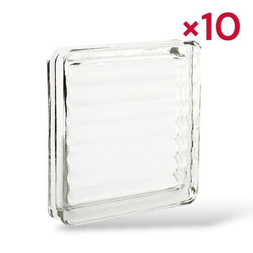 product_image_name-Generic-طوب زجاجي مربع 19×19×3 سم – مجموعة من 10 قطع، عالية الجودة-1