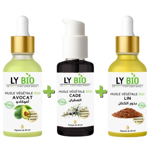 product_image_name-LY BIO-PACK HUILE AVOCAT 50ml - PIPETTE + HUILE CADE 50ML - POMPE + HUILE LIN 50ML - PIPETTE-1