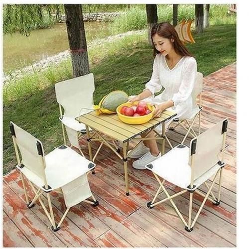 Generic table de camping pliante et 4 chaise Pliante réglable multifonction  Portable, avec sac de transport à prix pas cher