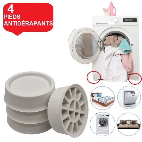 Coussinets De Pieds Pour Machine à Laver, Support De Machine à Laver Anti- vibration 4 Pièces Pour Lave-linge 