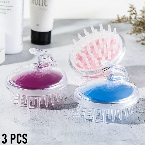 Generic Lot de 3 Brosses de massage et nettoyage du cuir chevelu