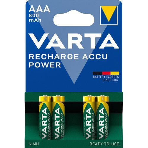 VARTA 2 Batteries Rechargeables Pile AAA 1000 mAh // 2 unités