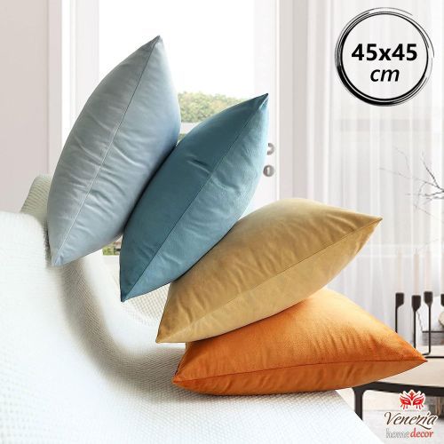 Venezia Lot De 4 Housses De Coussin (45 x 45 cm) Décoratives En