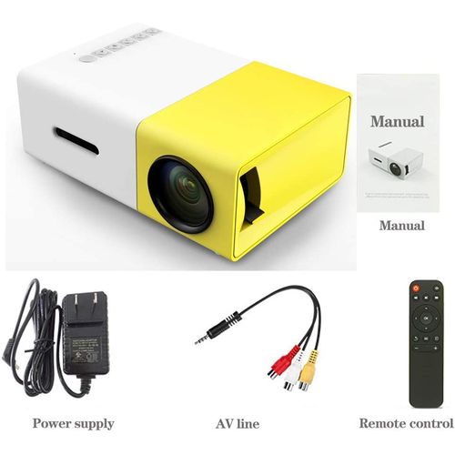 Projecteur Portable, Projecteur d'Extérieur, Mini Projecteur Vidéo LED  Esthétique pour Films Portables en Plein air Compatible avec HDMI, USB