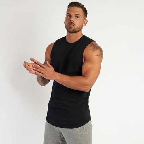 product_image_name-Generic-Débardeur Noir Simple Sportif : Style Sport, Gym, Body builder-2