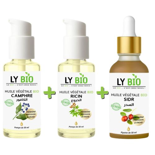 product_image_name-LY BIO-PACK HUILE CAMPHREE 50ML - POMPE + HUILE RICIN 50ml - POMPE + HUILE SIDR 50ML - PIPETTE-1