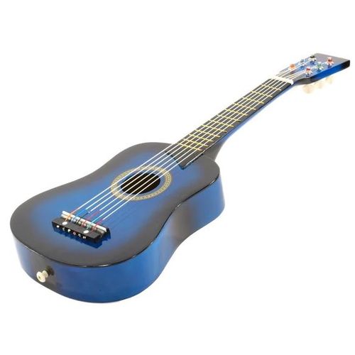 Generic Guitare 3/4 avec 6 cordes pour jeunes et enfants - 65cm en Bois -  Bleu à prix pas cher