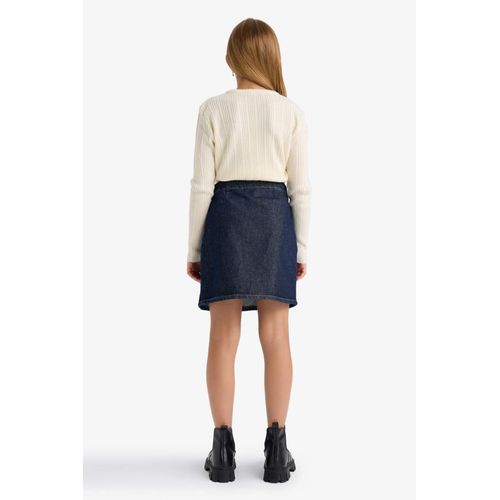 product_image_name-Defacto-تنورة بكسرات للبنات-4