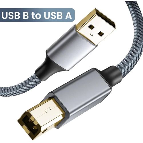Câble d′imprimante USB-A mâle à USB-B mâle - Noir - 1.82 m