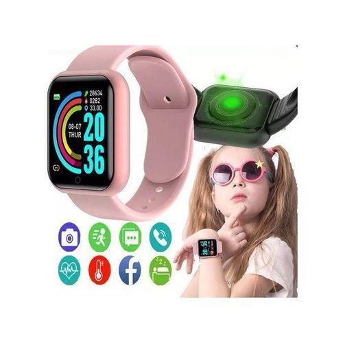 product_image_name-Smart Watch-2 ساعات رياضية ذكية لقياس معدل ضربات القلب - أسود+وردي-5