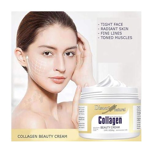 product_image_name-Disaar- BEAUTY Crème de beauté au collagène pour le front, les rides et les rides du visage, peau sèche, muscles faibles, améliorez votre visage 80 g-4