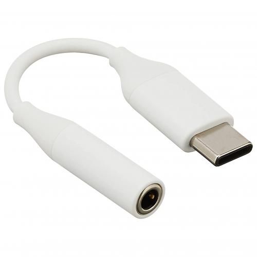 Câble adaptateur USB C (type C) vers prise casque audio jack audio 3,5 -  Blanc