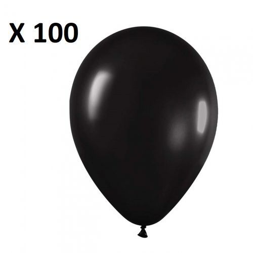 Generic Pack de 100 ballons décoration anniversaire Noir à prix pas cher