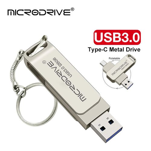 Clé USB OTG 3 en 1 à haute vitesse à mémoire de 64GB Type-C, Micro