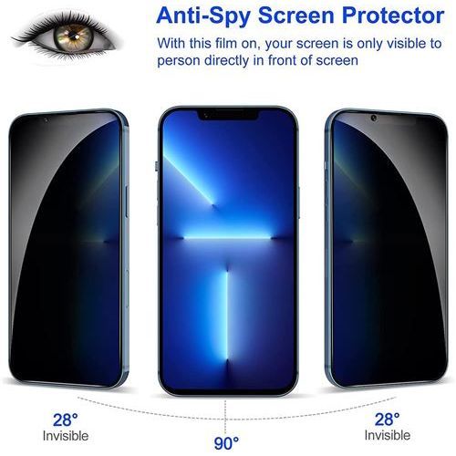 Generic Protecteur d'écran en Céramic Fumee Anti Espion Privacy pour IPhone  13 Pro à prix pas cher