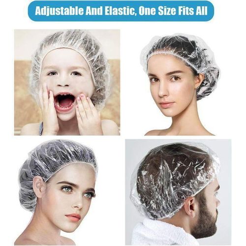 product_image_name-Generic-Bonnets de douche jetables, bonnet de bain élastique imperméable 100 Pièces-3