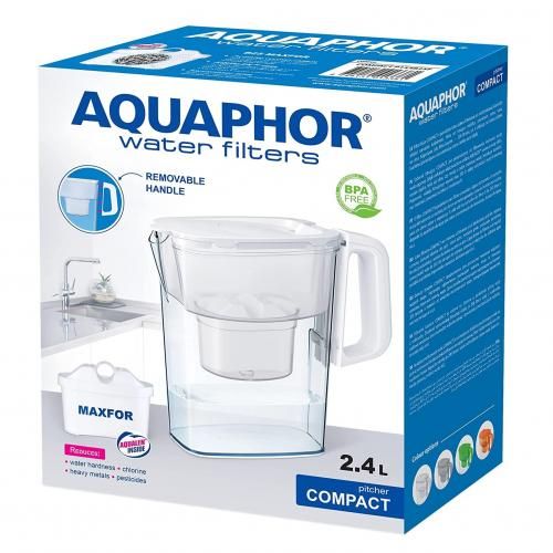 Aquaphor Carafe Filtrante Compact 2,4L Filtre à Eau Purificateur dans la  maison et bureau à prix pas cher