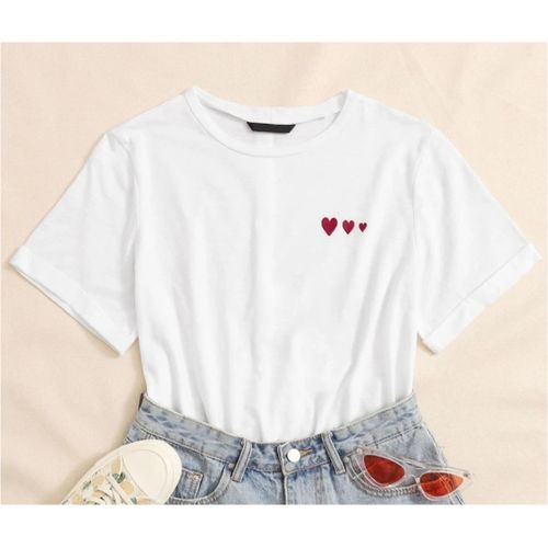 product_image_name-Generic-T-shirt blanc avec broderie 3 coeurs-1