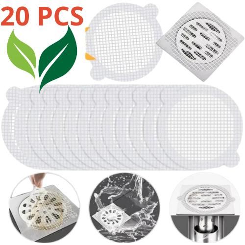 product_image_name-Generic-Ensemble Économique 20 Pièces Autocollant De Vidange De Sol Jetable Anti-bouchage Pour Salle De Bain, Filtre De Vidange De Sol Pour Évier De Cuisine, Autocollants De Capture De Cheveux De Vidange De Douche Jetables, Anti-obstruction-1
