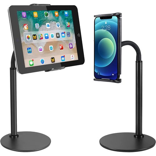 Support col de cygne pour tablette et smartphone (1,2 m), gris métallique