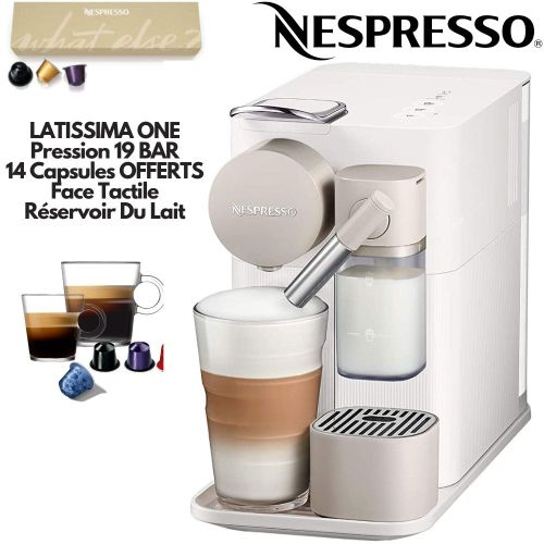 Nespresso Latissima One Blanc Machine À Café Capsules+14 Capsules GRATUITES Pression 19 BAR Cafétière Capsule