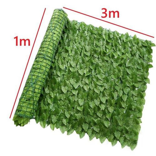 product_image_name-Generic-clôture panneaux pour terrasse feuilles de lierre,(3X1)m Clôture murale en lierre artificiel,toile de fond anti-UV, balcon,jardin, arrière-cour, décoration murale verte intérieure et extérieure-2