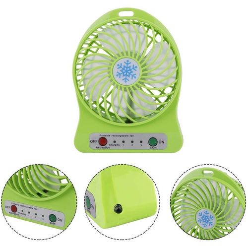 Generic Ventilateur Refroidisseur d'air Climatiseur à 3 Vitesses - Recharge  USB + Pile à prix pas cher