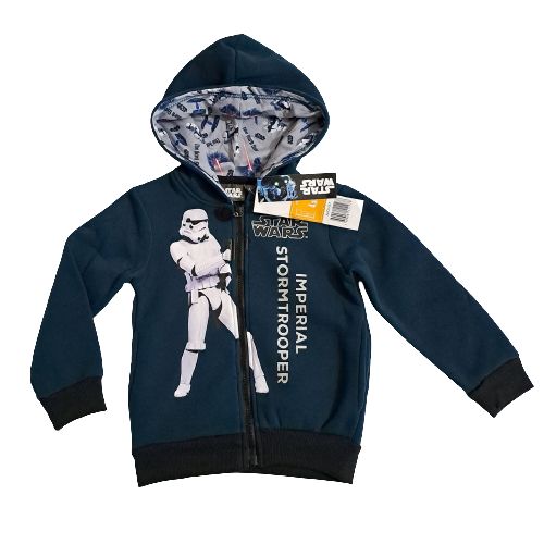 product_image_name-Star Wars-Boys Hoodie - Zip Hooded Jumper - garçons 4 ans-1