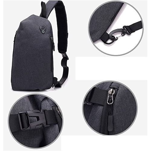 Generic sac bandoulière étanches USB Sac de marche Sac de corps polyvalent  antivol à prix pas cher