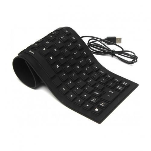 Clavier silencieux en silicone pliable contrôle de fil Usb flexible  étanche