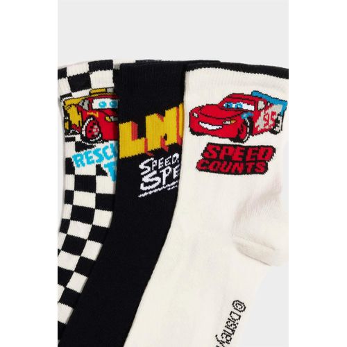 product_image_name-Defacto-Lot de 3 Chaussettes longues en coton Cars pour garçon-3