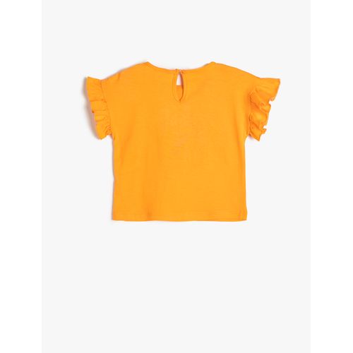 Tee shirt fille orange new arrivals