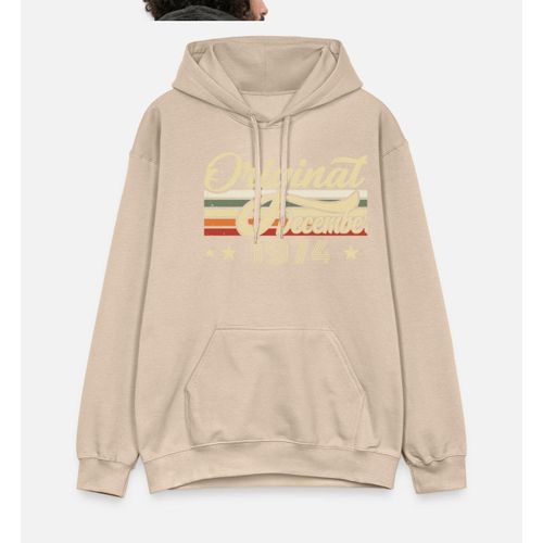 product_image_name-Generic-Décembre 1974 - Cadeau d’anniversaire Décembre 1974   sur Sweat à capuche bio décontracté fabriqué en UE-1