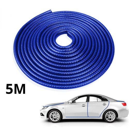 Lot de 4 bandes de protection pour bord de porte de voiture (bleu)