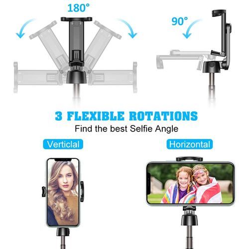 Generic Perche à Selfie Bluetooth, 3 en 1 Trépied Smartphone Extensible  Selfie Stick avec Télécommande sans Fil, Bâton Selfie Monopode pour iPhone  13 Pro Max/13 Pro/13 Mini/12/11/XR/X, Samsung, etc