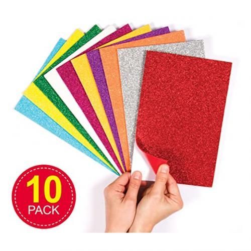 Papier Mousse Brillant Autocollant A4 10 couleurs