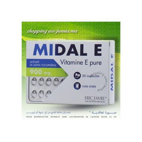 product_image_name-Eric Favre-MIDAL E : VITAMINE E PUR 900 MG --30 caps--E-Formula-1