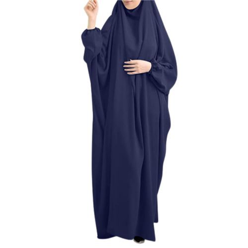 Generic Robe de Priere Musulmane Une Piece pour Les Femmes Abaya Islamique Moyen Orient Dubai Turquie Maxi Caftan avec Hijab Pleine Longueur a prix pas cher Jumia Maroc