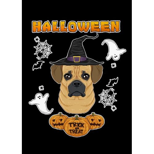 product_image_name-Generic-Happy halloween puggle  Poster Chambre Haute Qualité-1