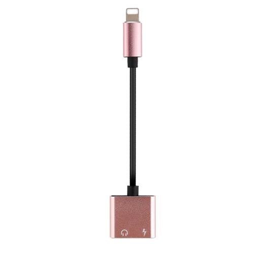 OR غرفة مزدوجة جاك محول الصوت تهمة الاتصال ونقل البيانات iOS11 iPhone 7/8/X-ارتفعت