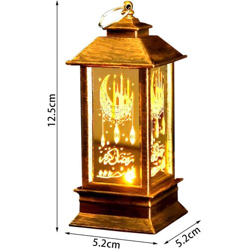 product_image_name-Generic-فانوس رمضاني لتزيين المنزل في رمضان، فانوس رمضاني بني داكن بنقشة قلعة صغيرة وهلال، مثالي لتزيين طاولة رمضان، هدايا رمضانية، ديكور منزلي، فانوس إضاءة رمضاني خارجي-5
