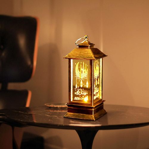 product_image_name-Generic-فانوس رمضاني لتزيين المنزل في رمضان، فانوس رمضاني بني داكن بنقشة قلعة صغيرة وهلال، مثالي لتزيين طاولة رمضان، هدايا رمضانية، ديكور منزلي، فانوس إضاءة رمضاني خارجي-8