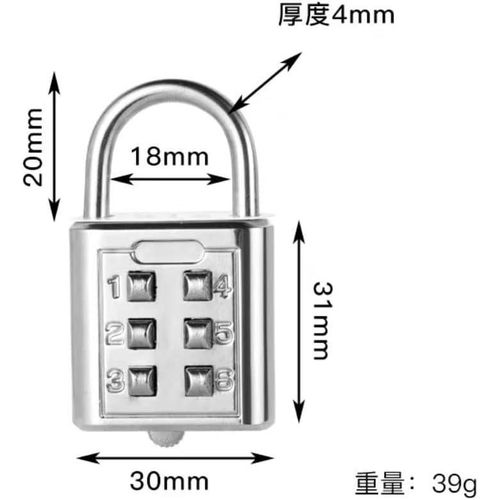 product_image_name-Generic-قفل تركيبة بأزرار ضغط بستة أرقام-4