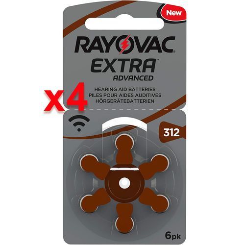 Rayovac piles auditives Rayovac 312 Extra advanced Pack 1x4 à prix pas cher