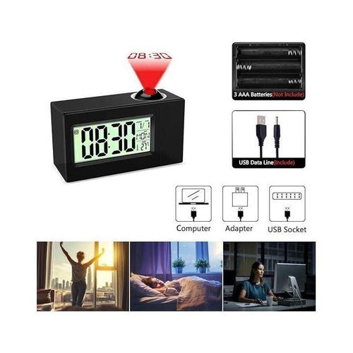 product_image_name-Generic-Réveil compact avec affichage numérique - projection d’heure réglable et design épuré pour la chambre-5