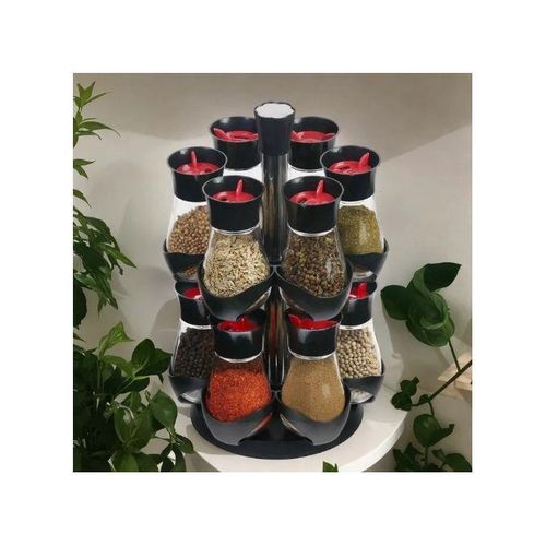 product_image_name-Generic-Ensemble de pots à épices, 12 pièces, support de rangement rond et rotatif-6