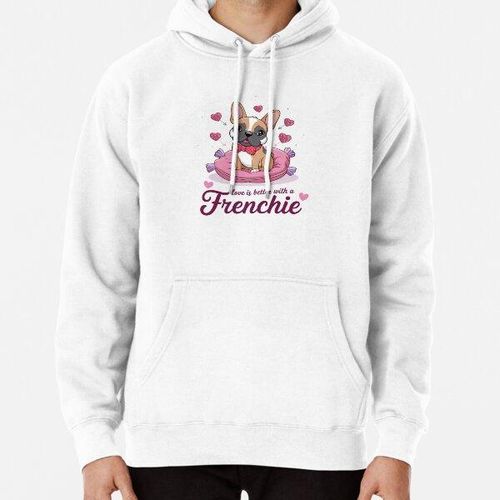 product_image_name-Generic-Sweat-shirt à capuche Hoodie Motif  L'amour est meilleur avec un bouledogue français Saint Valentine day-1