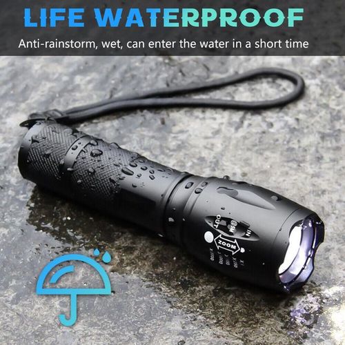 Lampe de Poche LED Ultra Puissante 5000 Lumens Rechargeable par